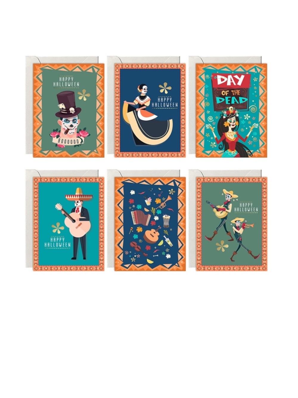 Easykart Labels 24 Halloween Cards Assortment